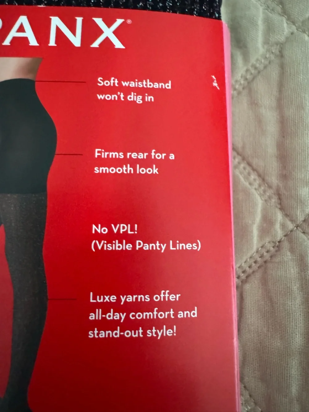 SPANX Tight End Shaping Tights in Black Rainbow Shimmer Size C (Large)